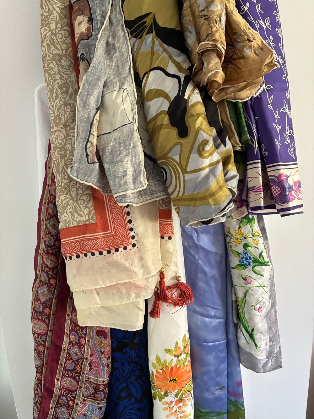 Designer silk scarves Lightweight Layering Accessory from France